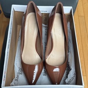 BAMBOO Women's Glossy Brown Heels